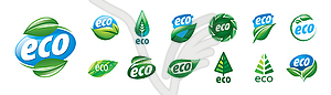 Set of eco icons - vector clip art