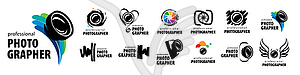 Set of logos for photographer - vector clip art