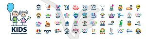 Set of logos Kids - vector clip art