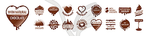 Set of Chocolate logos - color vector clipart