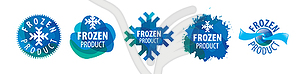 Set of logos of Frozen food - vector clipart