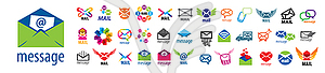 Набор логотипов сообщений - векторный клипарт EPS