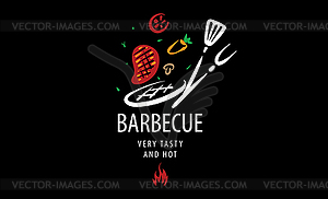 Drawn barbecue - vector EPS clipart