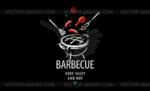 Drawn barbecue - vector clipart