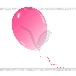 Children`s pink air balloon holiday - vector clip art