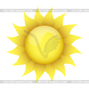 Yellow sun - vector clip art