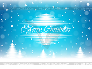 Christmas snowfall and winter forest - vector clip art