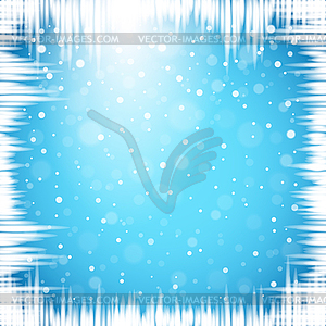 Christmas snowflakes and icicles - vector image