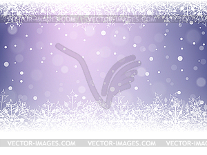 Christmas snowflakes and snowdrift - vector image