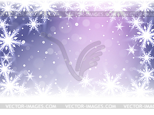 Christmas snowflakes and snowdrift - vector clipart