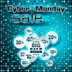 Cyber Monday sale colorful background - vector clipart