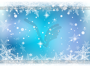 Christmas snowflakes on colorful background - vector clip art