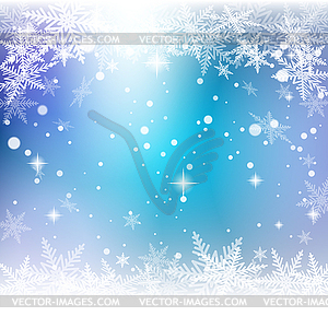 Christmas snowflakes on colorful background - vector image