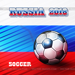 Soccer Championship 2018 in Russia background - vector clip art