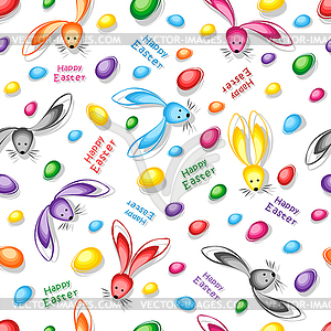 Happy easter abstract seamless background - vector clip art