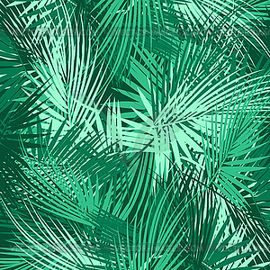 Зеленые ветви пальмы на абстрактном фоне - изображение в векторе