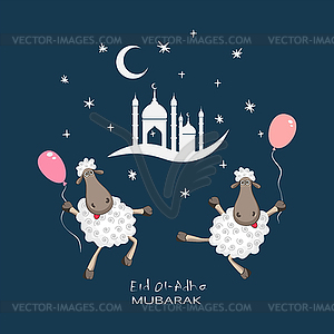 Eid al-Adha, Kurban Bajram muslim festival - vector clipart