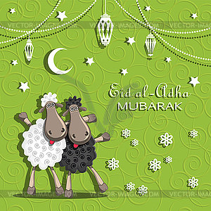 Eid al-Adha, Kurban Bajram muslim festival - vector clip art