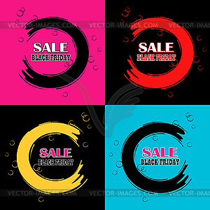 Black Friday sale colorful background - vector clip art