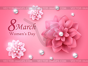 Greeting card for Women s day - vector clip art