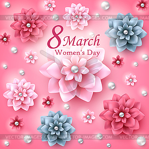 Greeting card for Women s day - vector image