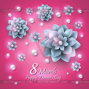 Greeting card for Women s day.  - vector clipart