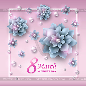 Greeting card for Women s day.  - vector image