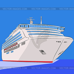  Cruise ship - vector EPS clipart