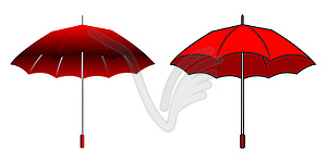 Cartoon red umbrella - vector clipart