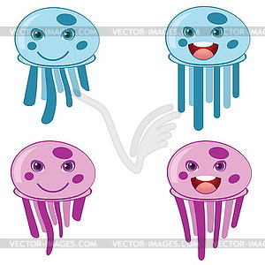 Jellyfishes - vector clip art