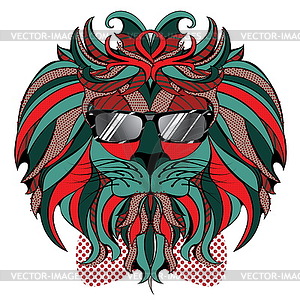 Lion Hipster - vector clip art