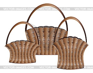 Weaved baskets - vector clip art