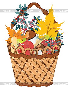 Basket of Vegetables - vector clipart
