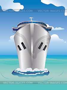 Cruise Liner in Sea - stock vector clipart