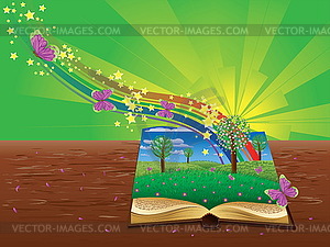 Magic book - vector EPS clipart