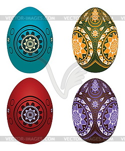 Colorful easter eggs - vector clipart / vector image