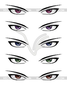 Anime male eyes Royalty Free Vector Image - VectorStock