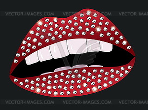 Beautiful female lips - vector clipart