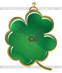 Four-leaves clover pedant - vector image