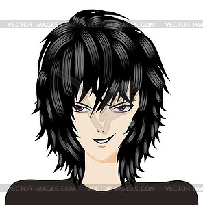 Emo boy stock vector. Illustration of butterfly, punk - 4942865