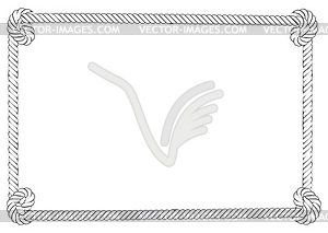 Grey rope border - vector clip art