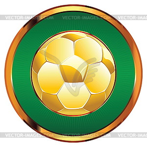 Golden Soccer Ball - royalty-free vector image