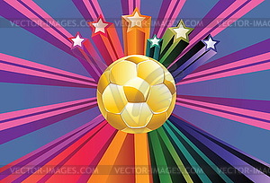 Футбольный мяч со звездами - векторный клипарт / векторное изображение
