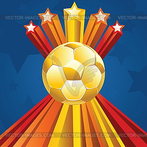 Soccer Ball with Stars - vector image