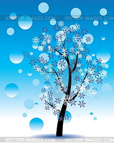 Decorative Winter Tree - vector EPS clipart