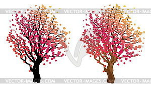 Stylized Autumn Tree - vector image