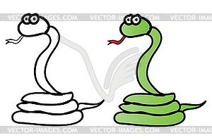 Мультяшный змея - векторизованный клипарт