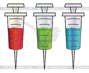 Cartoon syringes rgb - vector clipart