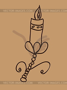 Candle - vector image