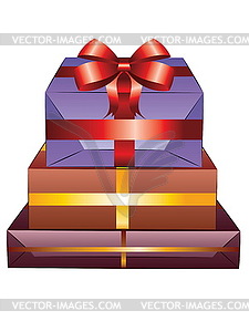 Stack of Gift Boxes - vector clipart